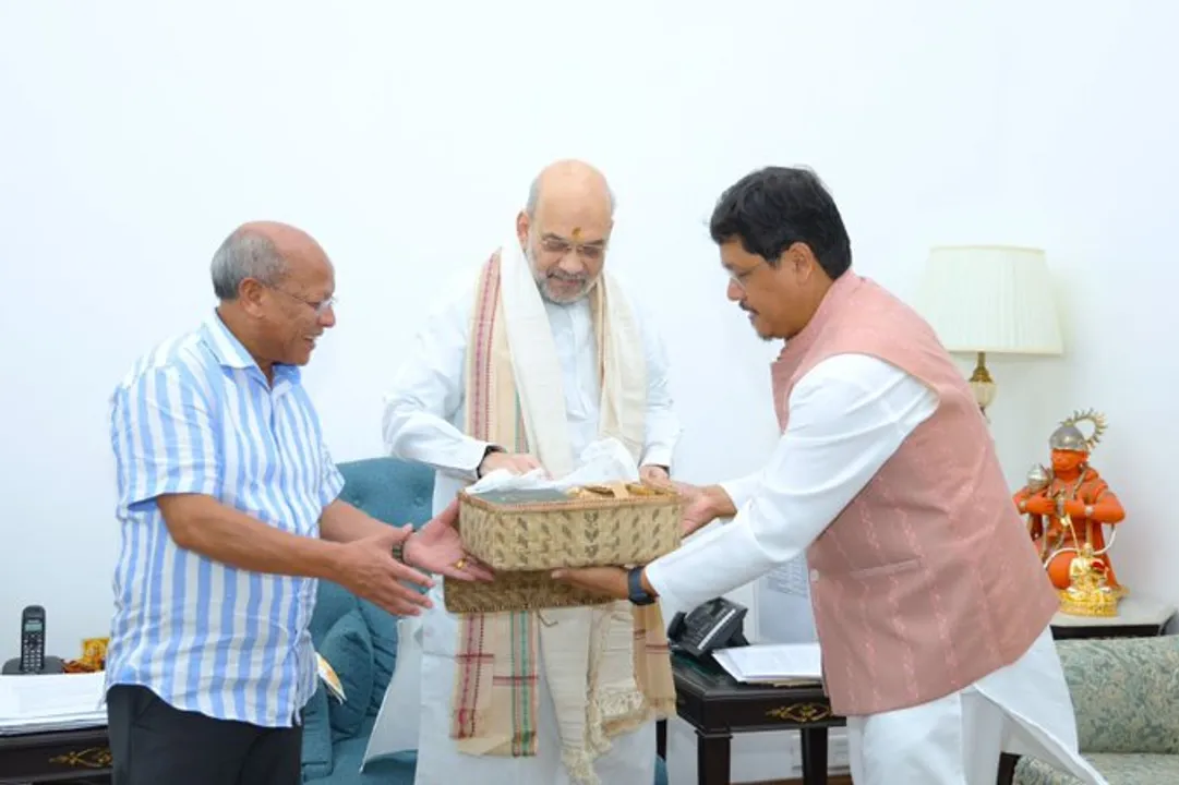 Amit Shah, Conrad Sangma Discuss Border Security Amid Bangladesh Crisis